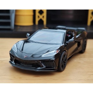 โมเดลรถ 2021 Corvette Scale 1:36 โมเดลรถเหล็ก รถสปอร์ต