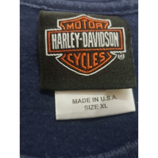 เสื้อยืด Harley Davidson ตอกปี 2007มีกระเป๋า มือสอง2แท้ สีน้ำเงินกรมท่าไซต์ XL รอบอก 22.5 ยาว 31 นิ้ว