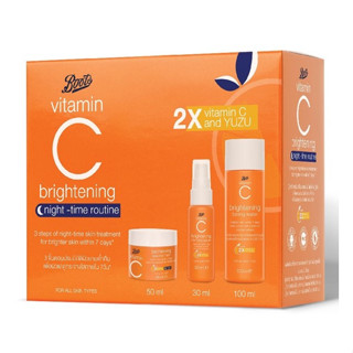 Boots VitaminC Brightening Night-Time Routine บูทส์ วิตามินซี ไบรท์เทนนิ่งไนท์-ไทม์รูทีน