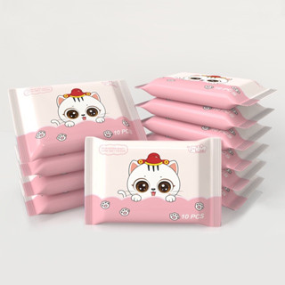 INITIAL LIFE🌈 🌟 ทิชชู่เปียก ทิชชู่ Baby wipes กระดาษทิชชู่เปียก 10 แผ่น /แพ็ค🔥