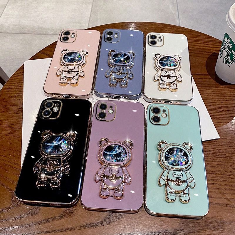 เคสโทรศัพท์ ลายหมี พร้องขาตั้ง สำหรับรุ่น oppo Reno10 10pro 10proPlus Reno7z Reno8z 8T A17 K A16 A15