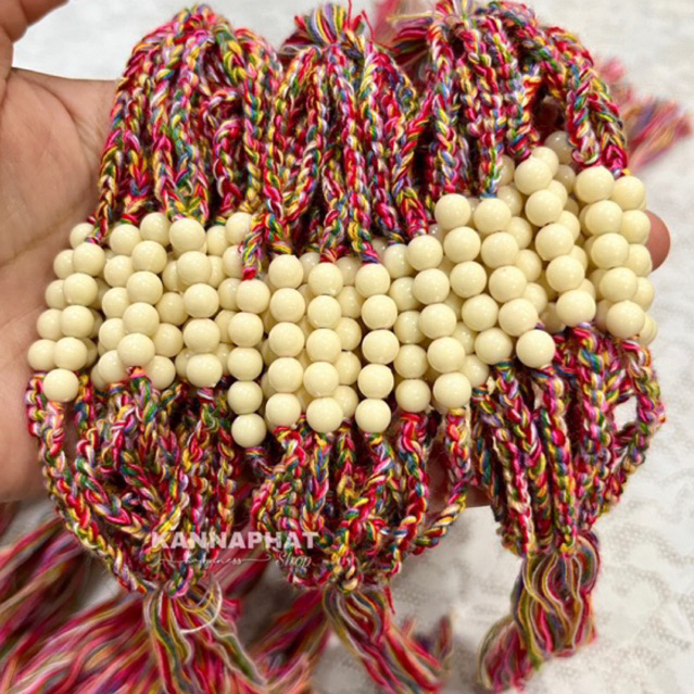ด้าย สายสิญจน์ ไหม มัดมือ ด้าย 9 เส้น "คละสีหลากสี" ด้ายผูกข้อมือ ครูบาบุญชุ่ม