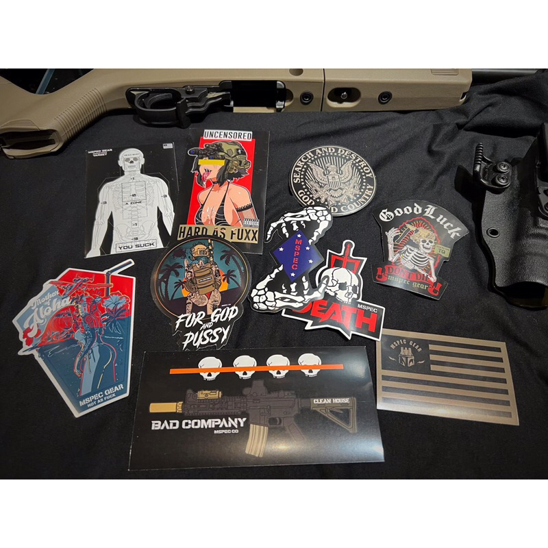 [ใหม่ขายดี]🏴‍☠️MSPEC STICKER PACK 03&02&01ขายยกชุดมี9-10ชิ้น กันน้ำ กันแดด เคลือบพิเศษ‼️