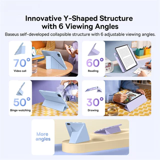 Powerful Magnetic Attraction with Multi-Support 2in1 Y-shaped Protective Case forAir4/5 Air11 2024 Gen10 Pro11M4 Air13