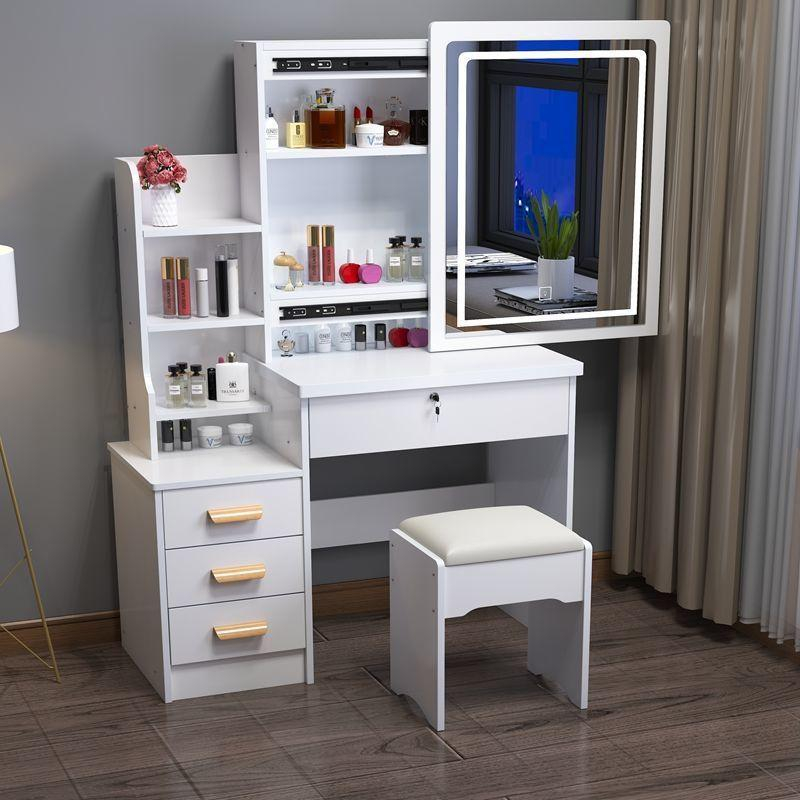 yhlovehome โต๊ะเครื่องแป้ง พร้อมเก้าอี้ โต๊ะแต่งหน้า มี 2 ขนาด H 5601 5602 รูปที่ 5