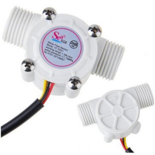 เซ็นเซอร์การไหลของน้ำWater Flow sensor 1/2″ Water flow sensor,Flow meter สำหรับ Arduino(สีขาว)