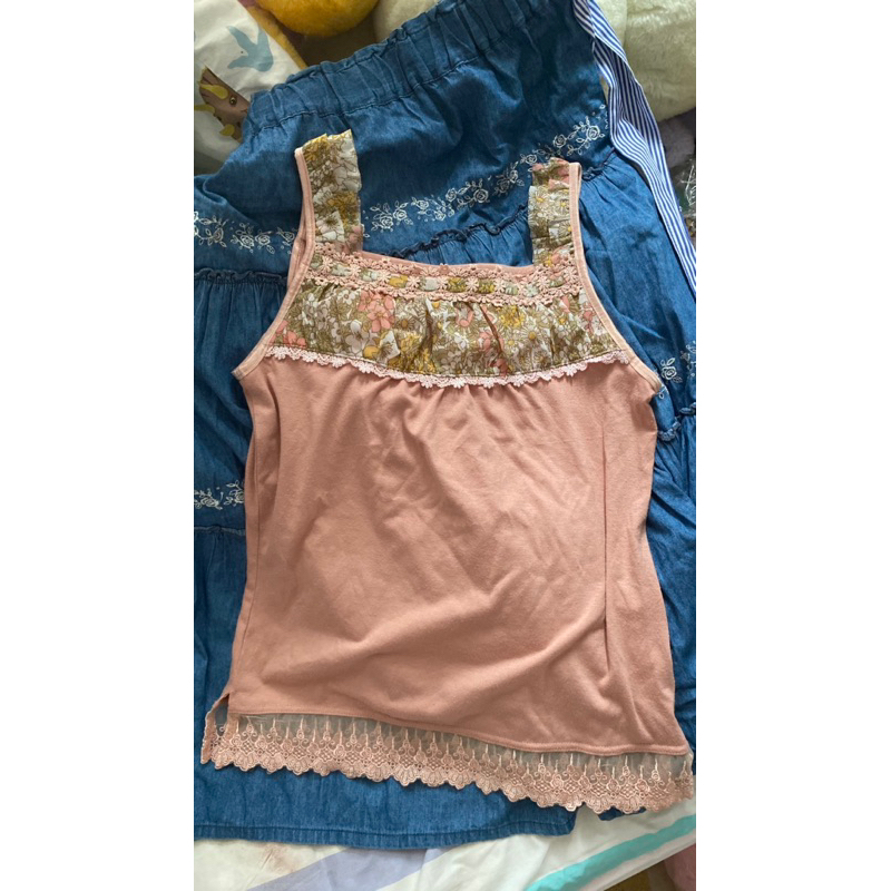 เสื้อกล้าม axes femme ลูกไม้สวยมากแฟรี่ fairy