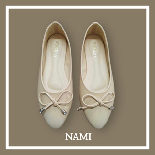 Rosie shoesหนังนิ่ม คัชชู รุ่น NAMI รองเท้าส้นแบน หน้าโบว์