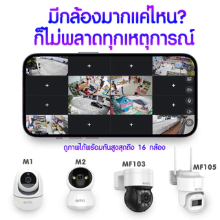 Emii M2 กล้องวงจรปิดไวไฟ 4MP 2K ชัดที่สุด ชิป HiSilicon ภาพสี 24 ชม. พูดโต้ตอบได้ AI ตรวจจับคน ดูผ่านมือถือ Hieasy P6S