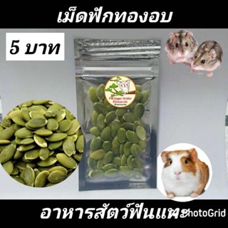 ขนมแฮมส์เตอร์ ขนมชูก้า อาหารแฮมส์เตอร์ ขนมสัตว์เลี้ยง เม็ดฟักทอง ห่อละ5บาท