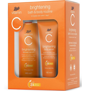 Boots Vitamin C Brightening Bath&amp;Body Routine บูทส์ วิตามินซี ไบรท์เทนนิ่งบาธ แอนด์ บอดี้ รูทีน