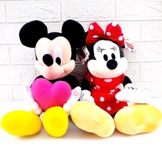 ตุ๊กตามิกกี้เม้าส์ Mickey Mouse ขนาด16"/18" ตุ๊กตามิกกี้เม้าส์  ชุดฮู้ดแดง/ชุดนักบิน