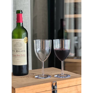 🍷🍷แก้วไวน์พลาสติกสุดหรู สำหรับงานปาร์ตี้ ใส่ค็อกเทล ใส่เครื่องดื่ม สวยหรู ดูแพง แบบใช้แล้วซ้ำ 1 แพค 2 ใบ ความจุ 250ml