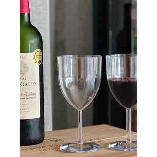 🍷🍷แก้วไวน์พลาสติกสุดหรู สำหรับงานปาร์ตี้ ใส่ค็อกเทล ใส่เครื่องดื่ม สวยหรู ดูแพง แบบใช้แล้วซ้ำ 1 แพค 2 ใบ ความจุ 250ml