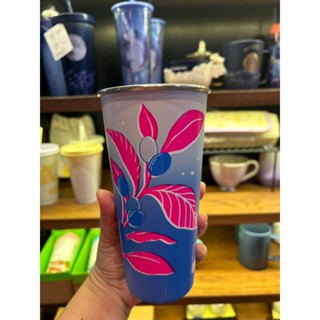 แท้💯⭐️ Starbucks® Stainless Steel Coffee Tree Blue Pantone Tumbler 16oz. สตาร์บัคส์ ทัมเบลอร์สแตนเลสสตีล คอลเลคชั่น2023