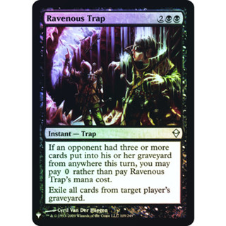 [MTG] Ravenous Trap [MBL] [BLACK] [UNCOM] [FOIL] [ENG] (การ์ดเมจิค / Magic the Gathering)