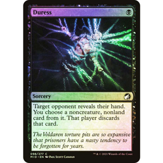 [MTG] Duress [MID] [BLACK] [COMMON] [FOIL] [ENG] (การ์ดเมจิค / Magic the Gathering)