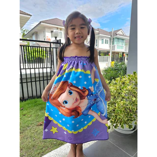 Keekie Kiddie Shop กระโจมอก ผ้าขนหนูนาโน ลายการ์ตูน เด็กโต 5-15 ขวบ ใช้ยางเกรดดีมาก พร้อมส่ง ผ้านุ่มใส่สบายแห้งง่าย