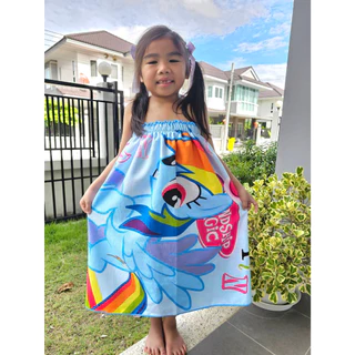 Keekie Kiddie Shop กระโจมอก ผ้าขนหนูนาโน ลายการ์ตูน เด็กโต 5-15 ขวบ ใช้ยางเกรดดีมาก พร้อมส่ง ผ้านุ่มใส่สบายแห้งง่าย