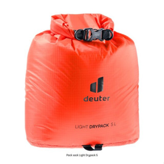 ถุงกันน้ำ deuter รุ่น Light Drypack 5 โลโก้ใหม่ ปี 2023 สีแดง Papaya