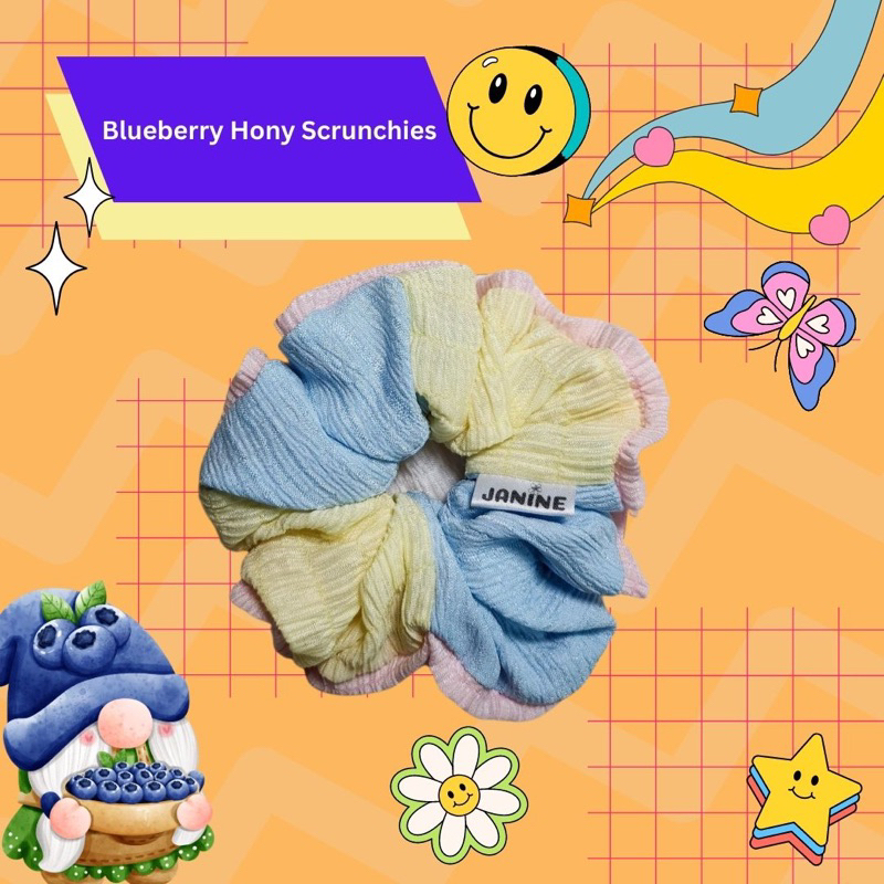 JANINE🌟 | 🫐Blueberry Honey Scrunchies🍯ยางรัดผมheart-made cute🐰