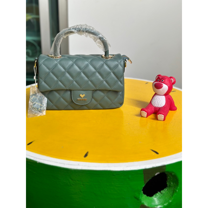 กระเป๋าถือและสะพาย แบรนด์pony pony หนังวัวแท้