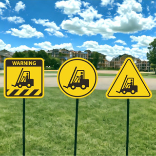 [FudFudAR] ฝุด-ฝุด-อะ BEWARE FORKLIFT SIGN ระวัง โฟล์คลิฟท์ รถโฟล์คลิฟท์ DANGER อันตราย ป้ายเตือน WARNING SIGN