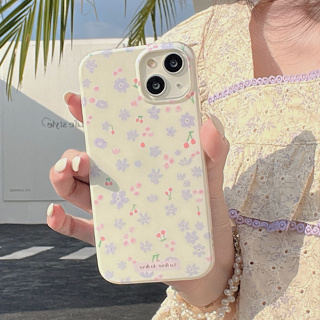 ❤️จัดส่งภายใน24ชม❤️เคสไอโฟน สำหรับ 11 14 for iPhone 13 12 Pro Max Soft Case ดอกไม้  ป้องกันการตก เคสนิ่ม เคสโทรศ