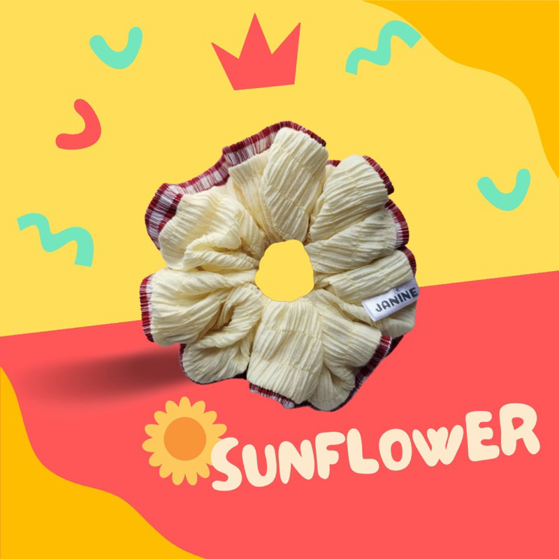 JANINE🌟 | Sunflower Scrunchies🌻 ยางรัดผมheart-made cute🐰