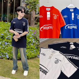 [Korea Made รูปสินค้าจริง] เสื้อยืด 3 แถบ Sport 80’s - ขาว,กรม,น้ำเงิน,ส้ม