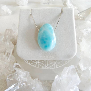 สร้อยคอเงินจี้หินลาริมาร์ Larimar