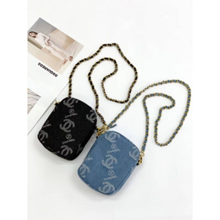 CHN DENIM BAG WITH CHAIN (มีป้าย Not for sale)