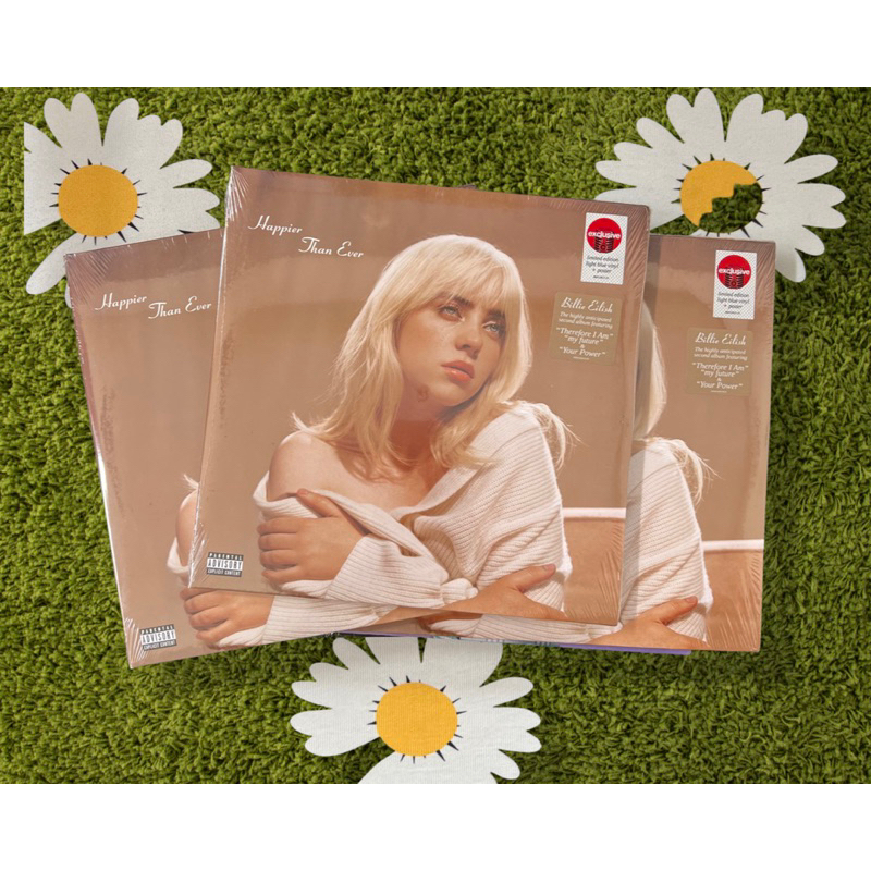แผ่นเสียง Billie Eilish – Happier Than Ever limited edition High blue LP +poster)(Vinyl) แผ่นสีฟ้ามื
