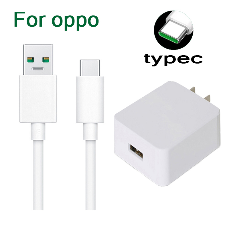ชุดชาร์จ ak733 2.4A หัวชาร์จ oppo สายชาร์จ oppoType c ชาร์จเร็ว（รับประกันหนึ่งปี) 10w สนับสนุน อินเทอร์เฟซทั้งหมด type