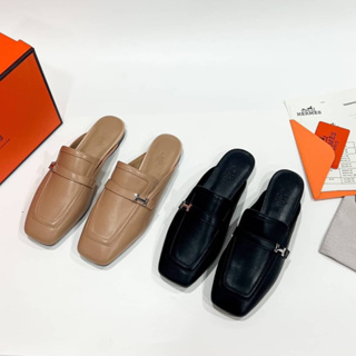 New Arrivals Hermès Groupie Mule Women Sandal   งานออริ หนังแท้  Size 36/37/38/39/40/41