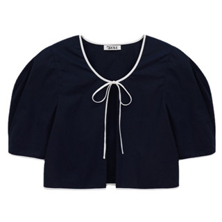 PREORDER 15 วัน  🎀TWOHANDHII BUNNY BOW NAVY SHIRT