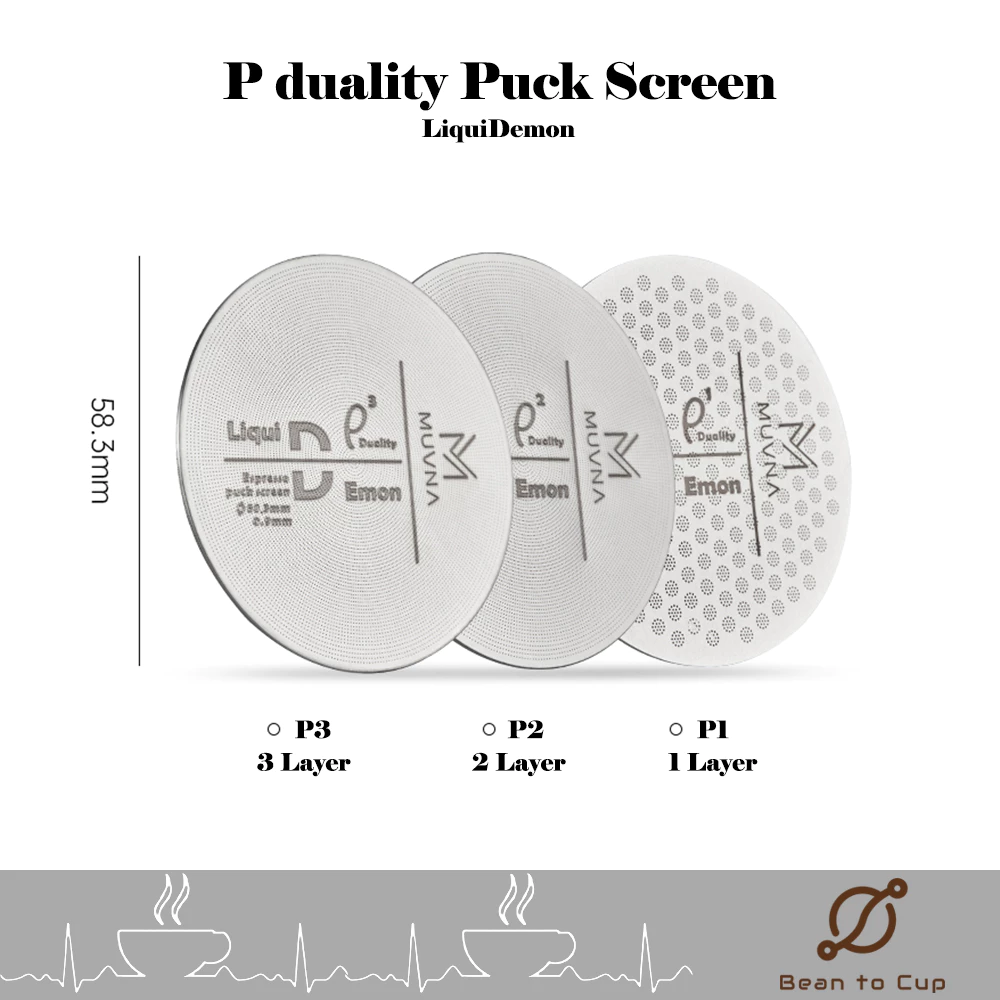 MUVNA P'duality Puck screen 58.35mm แผ่นกระจายน้ำคุณภาพสูง ช่วยให้การสกัดกาแฟดีขึ้น (Premium grade)