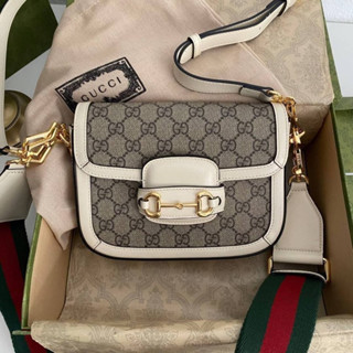 Gucci Horsebit 1955 mini bag VIP งานดีสุด พร้อมส่ง มาแล้วถามหากันเยอะมาก ขนาดมินิกำลังน่ารัก ใส่iPhone pro max ได้สบาย