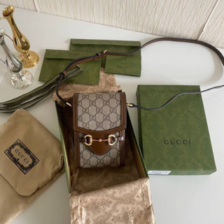 Gucci Horsebit 1995 mini bag VIP งานดีสุด พร้อมส่ง กระเป๋าใส่โทรศัพท์ ใส่กระเป๋าตังใบยาว ใส่ลิปสติก ขนาดmin