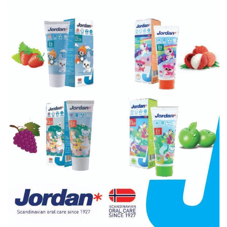ยาสีฟัน Jordan Step1 1-5 ปี ,Step2 6-12 ปี ยาสีฟัน จอแดน จอร์แดน