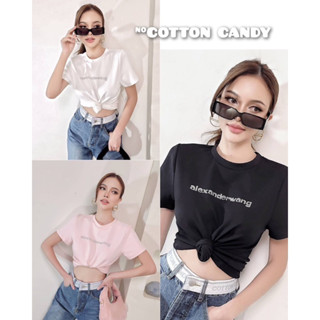 #COTTON CANDY 🍭เสื้อยืดทรงตัวเล็กรีดเพชร Alex