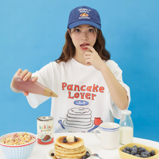 Bringhome Pancake lover club oversized t-shirt เสื้อยืด oversized ผ้านุ่ม