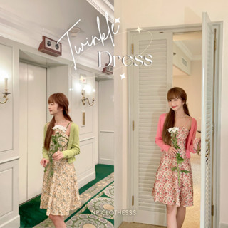 NP𓂃⋆｡ Twinkle Dress 🌸💐 - ( ชุดเดรสลายดอก + เสื้อคลุม )