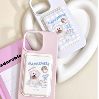 Doggy cutie MagSafe pouch card holder ที่ใส่บัตรลายน้องหมาติดหลังโทรศัพท์