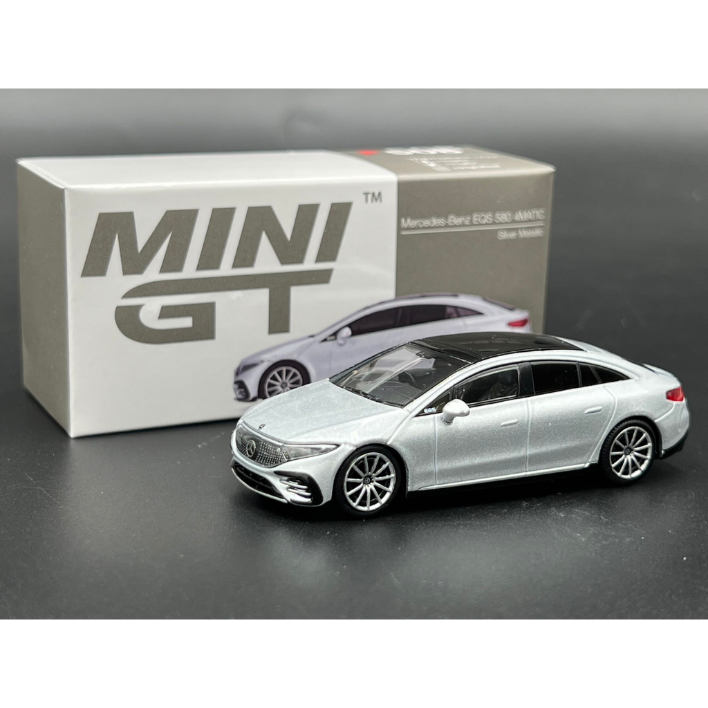 MINIGT  Mercedes-Benz EQS 580 4MATIC High-tech Silver Metallic