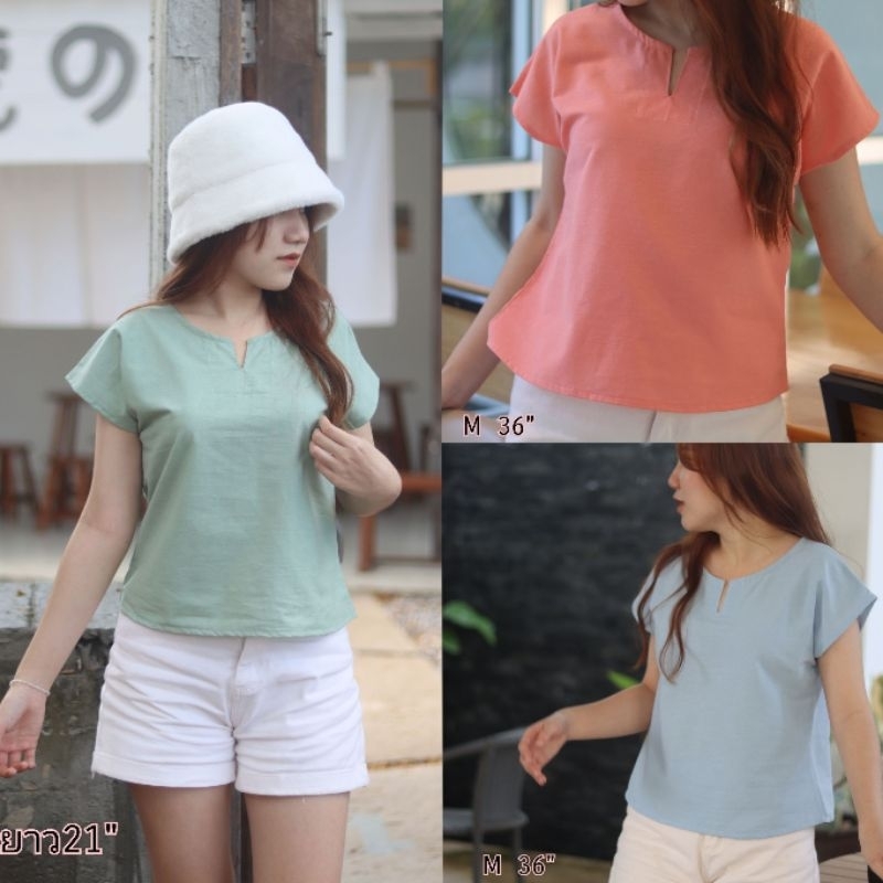 (สินค้าพร้อมส่ง) ขนาด36-38-40 เสื้อผ้าฝ้าย เสื้อแขนเลย ใส่สบายผ้านิ่ม M L XL cotton มีบริการเก็บปลายทาง