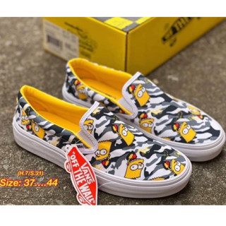 รองเท้าผ้าใบ Vans slip on the simp sons สินค้าพร้อมกล่องแวน