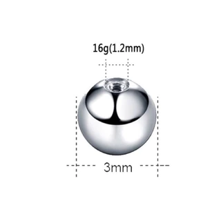 ( 1 ชิ้น )แป้นจิว แป้นบอล สำหรับจิวหูก้าน 1.2 mm. ร้านจากไทย ส่งเร็วมาก