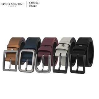 Louis Montini (The Helix) เข็มขัดผู้ชาย Men Belt เข็มขัดPUแฟชั่น MPU14