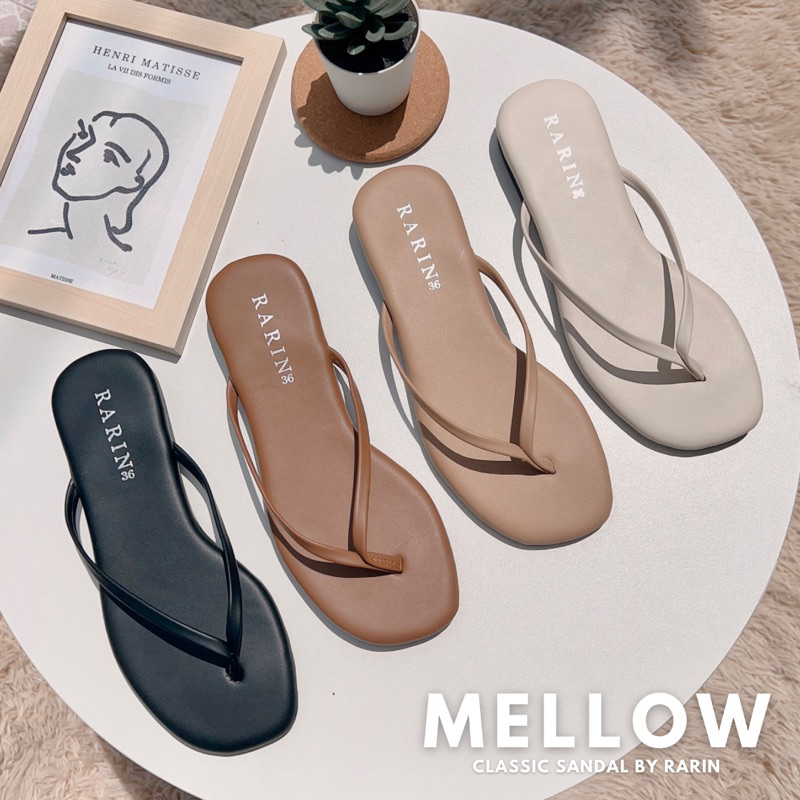 🪡🩴 Rarin [ Mellow ] 🩴 รองเท้าแตะพื้นนุ่ม ***ไซส์ปกติ | เท้าผอมลดไซส์***